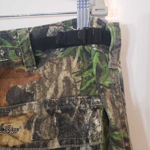 Fieldstaff Mossy Oak Obsession Camo Hunting Pants Adjustable Side Tabs Sz 40X31 - Picture 14 of 16